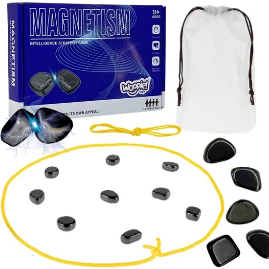 WOOPIE Magnetiniai Akmenukai su Virvele – Stalo Žaidimas 20 el. 🧲